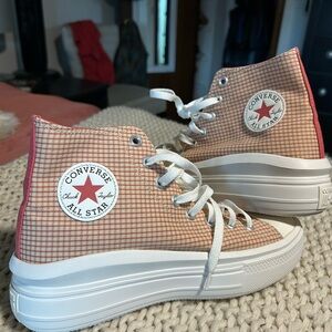Converse Women's High-Top Sneakers - Pink and White